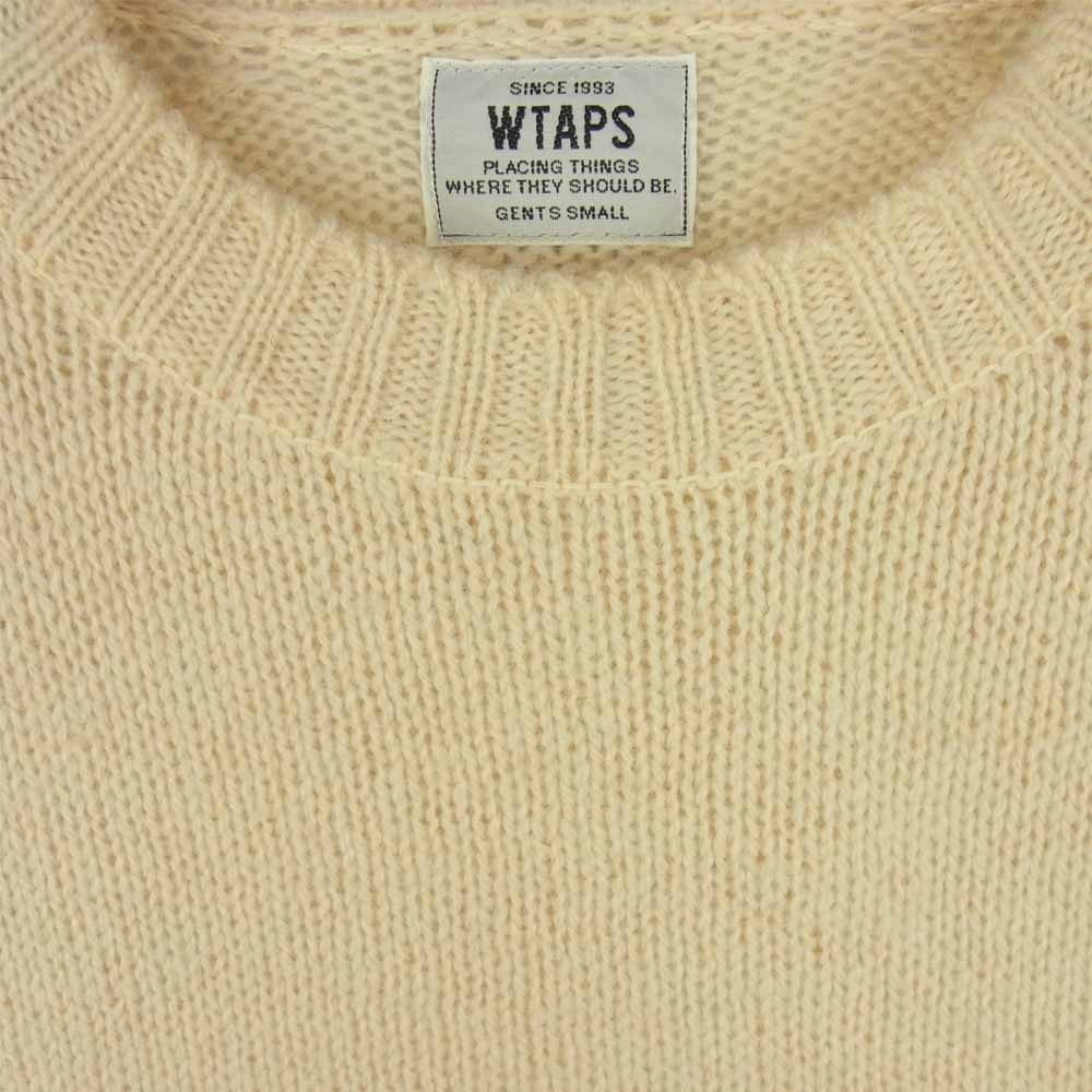 WTAPS ダブルタップス 14aw 142madt-knm01 DECK CREW-C SWEATER ウール ニット セーター クリーム系 S【中古】