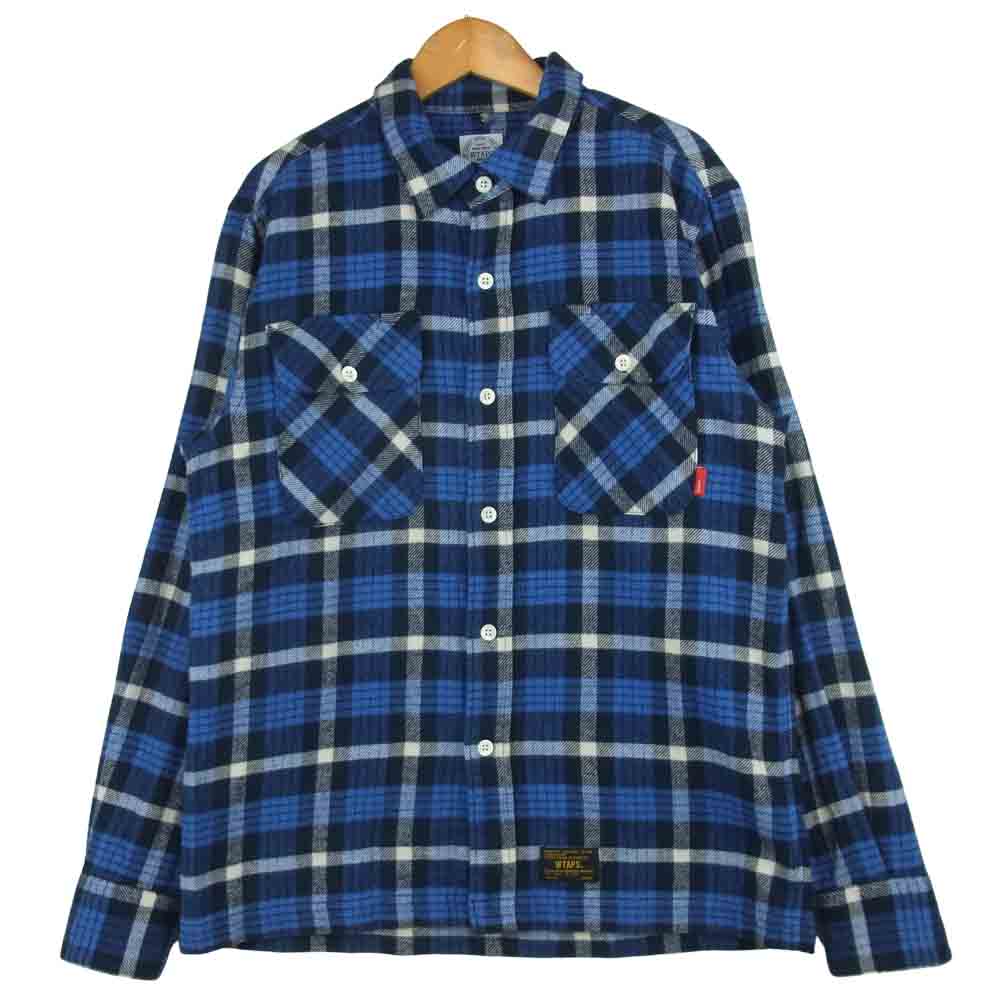 WTAPS ダブルタップス 15AW 152gwdt-shm04 VATOS L/S 02 SHIRT COTTON TEXTILE 長袖 シャツ ブルー系 S【中古】