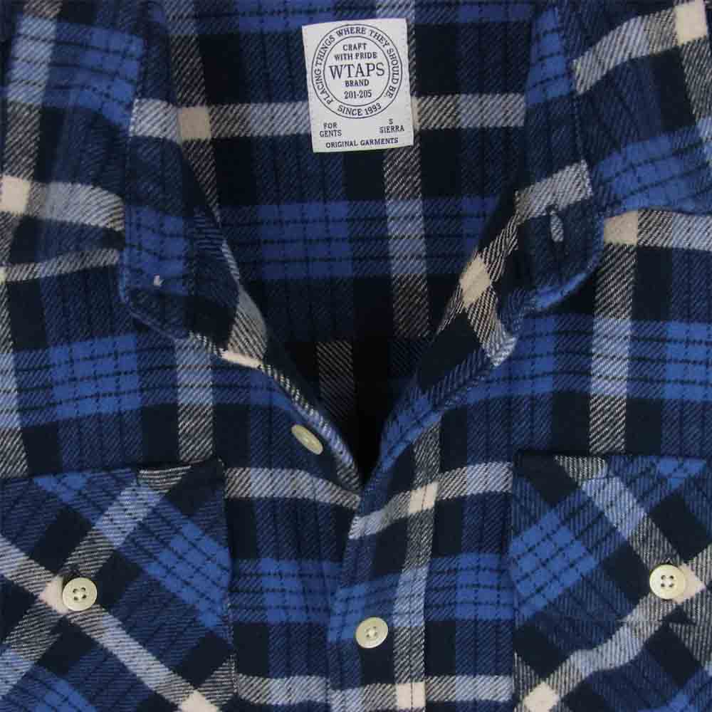 WTAPS ダブルタップス 15AW 152gwdt-shm04 VATOS L/S 02 SHIRT COTTON TEXTILE 長袖 シャツ ブルー系 S【中古】