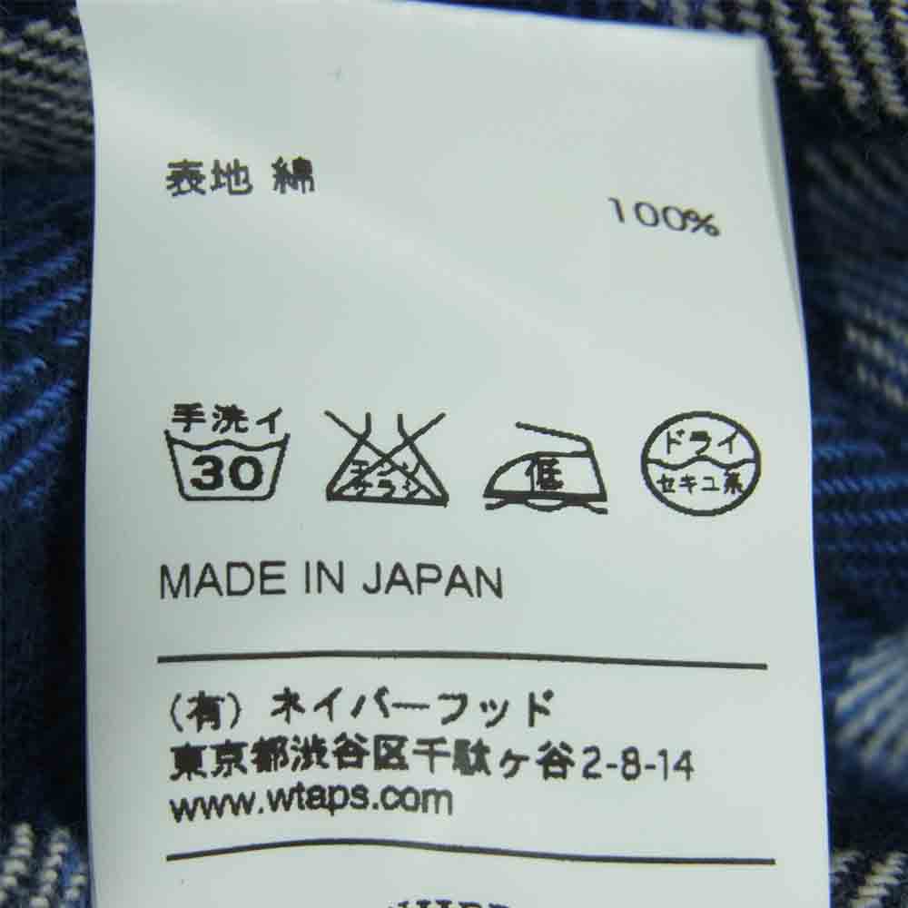 WTAPS ダブルタップス 15AW 152gwdt-shm04 VATOS L/S 02 SHIRT COTTON TEXTILE 長袖 シャツ ブルー系 S【中古】