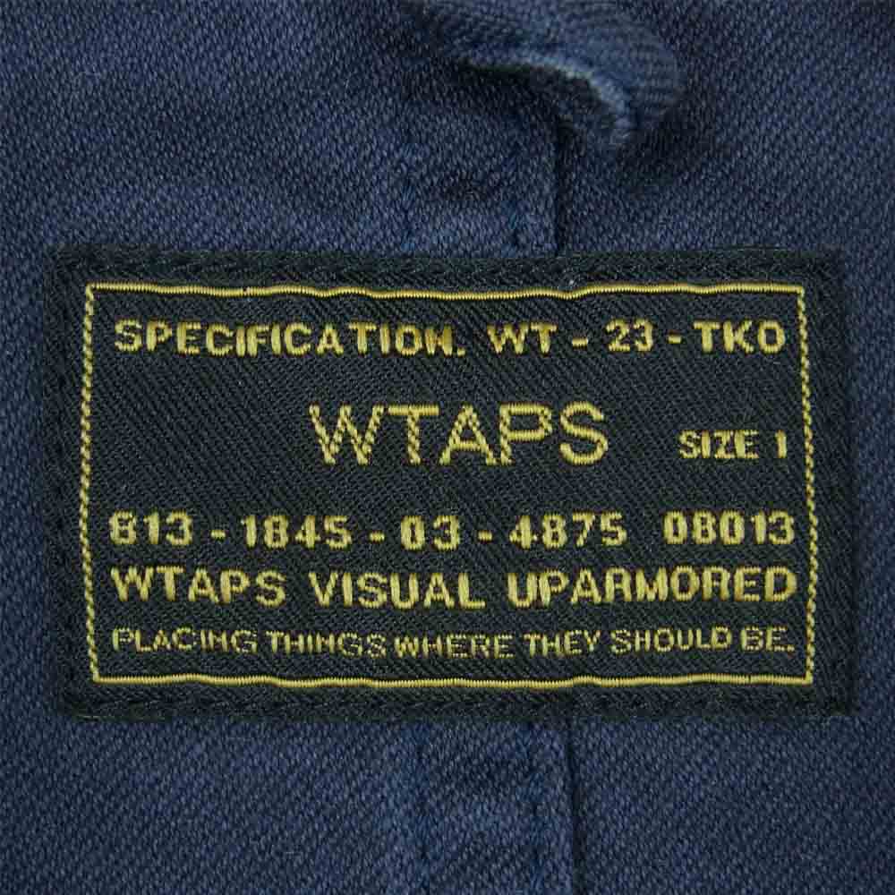 WTAPS ダブルタップス 15AW 152gwdt-shm02 BUDS L/S SHIRT COTTON SATIN 長袖 シャツ ネイビー系【中古】