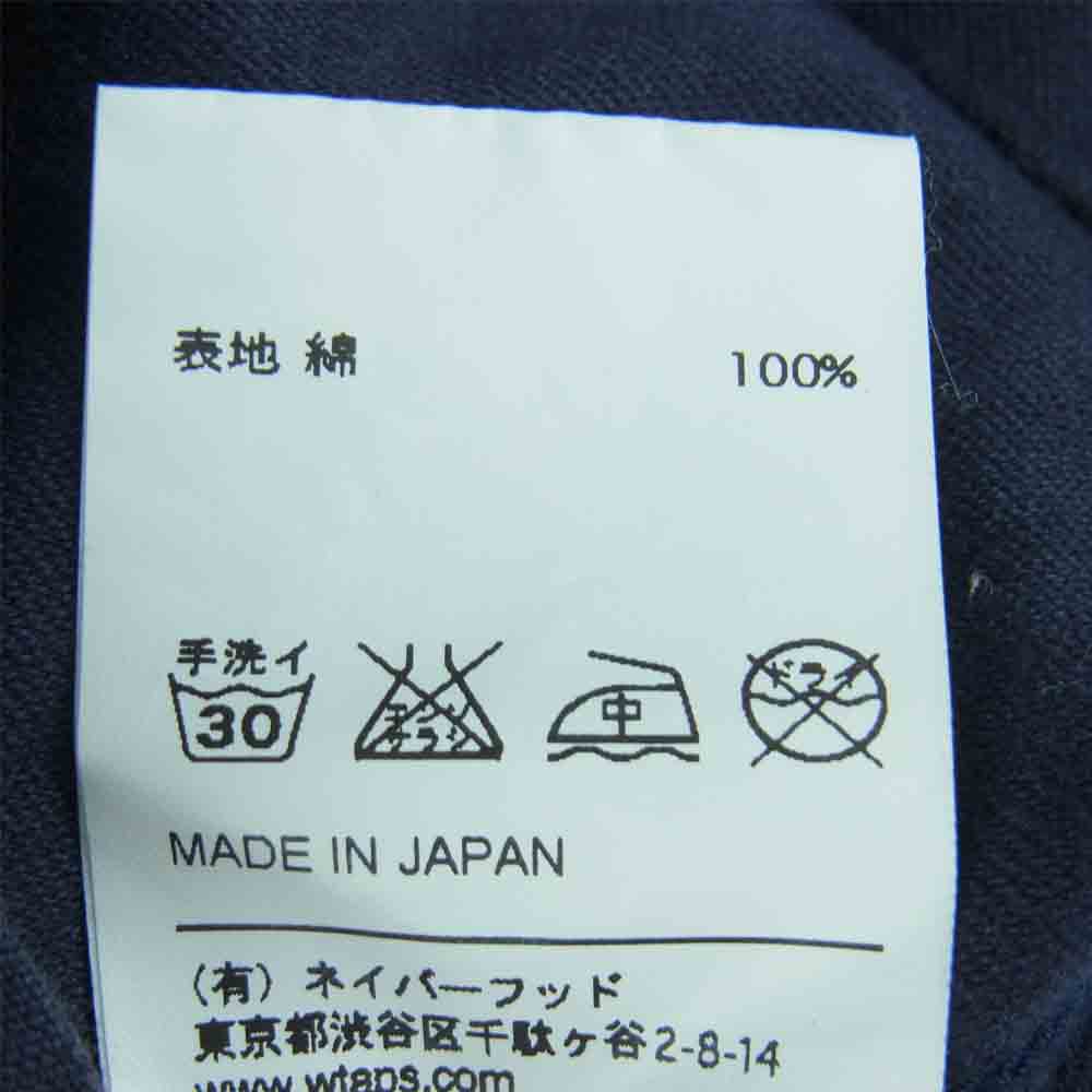 WTAPS ダブルタップス 15AW 152gwdt-shm02 BUDS L/S SHIRT COTTON SATIN 長袖 シャツ ネイビー系【中古】