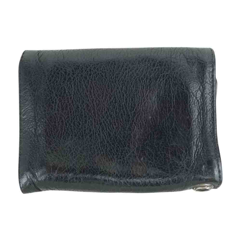 CHROME HEARTS クロムハーツ（原本無） 3 FOLD フォールド クロスボールボタン ウォレット ブラック系【中古】