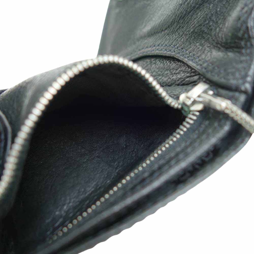 CHROME HEARTS クロムハーツ（原本無） 3 FOLD フォールド クロスボールボタン ウォレット ブラック系【中古】