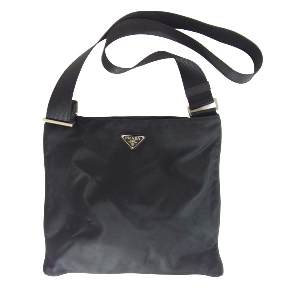 PRADA プラダ テスート ナイロン ショルダー サコッシュ バッグ ブラック系【中古】