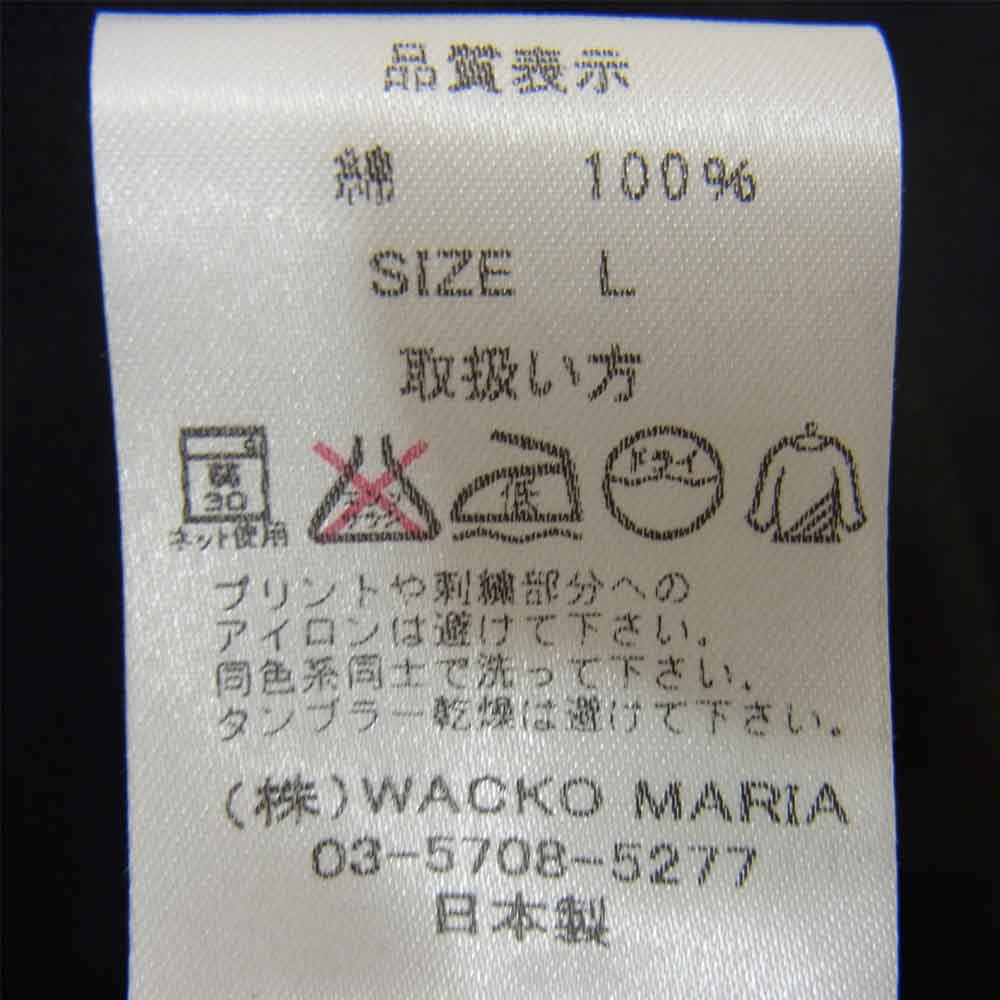 WACKO MARIA ワコマリア 胸刺? ボタンダウン ブラック系 L【中古】