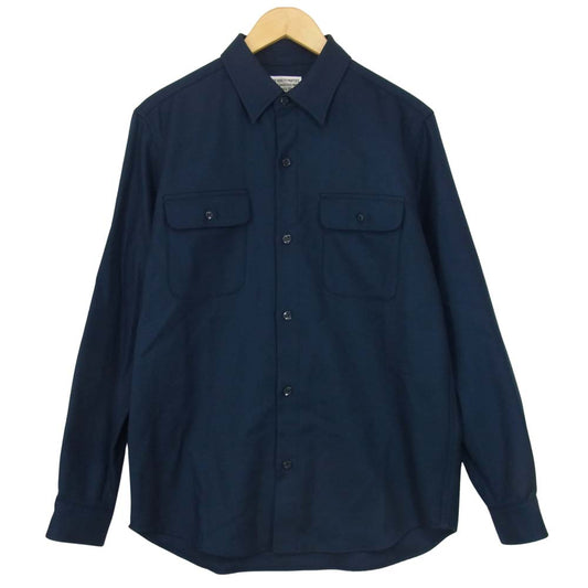 WACKO MARIA ワコマリア ウールシャツ ネイビー系 L【中古】