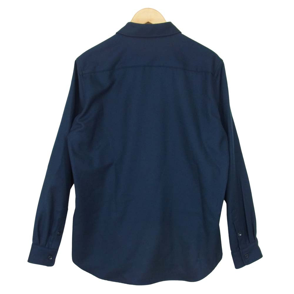 WACKO MARIA ワコマリア ウールシャツ ネイビー系 L【中古】
