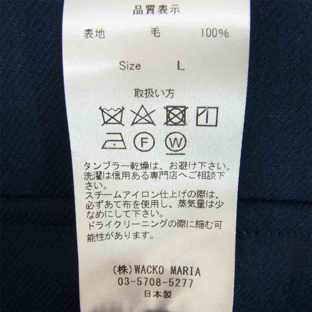 WACKO MARIA ワコマリア ウールシャツ ネイビー系 L【中古】