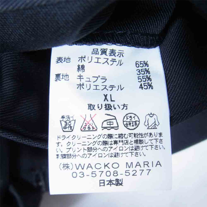 WACKO MARIA ワコマリア 2つ釦 テーラード ジャケット 日本製 テーラードジャケット ブラック系 XL【中古】