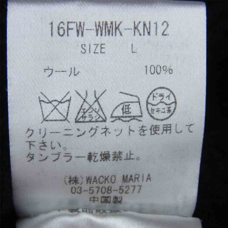 WACKO MARIA ワコマリア 16fw-wmk-kn12 NORDIC SWEATER ノルディック セーター ニット ブラック系 L【中古】