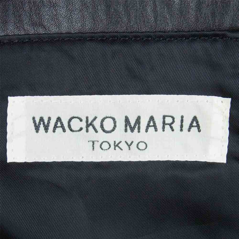 WACKO MARIA ワコマリア wmr-lea-01 ステアハイド シングル レザー ジャケット ブラック系 XL【中古】