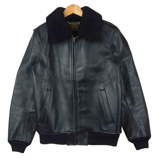 WACKO MARIA ワコマリア 襟ボア シングル レザー ジャケット 牛革 日本製 ブラック系 L【中古】