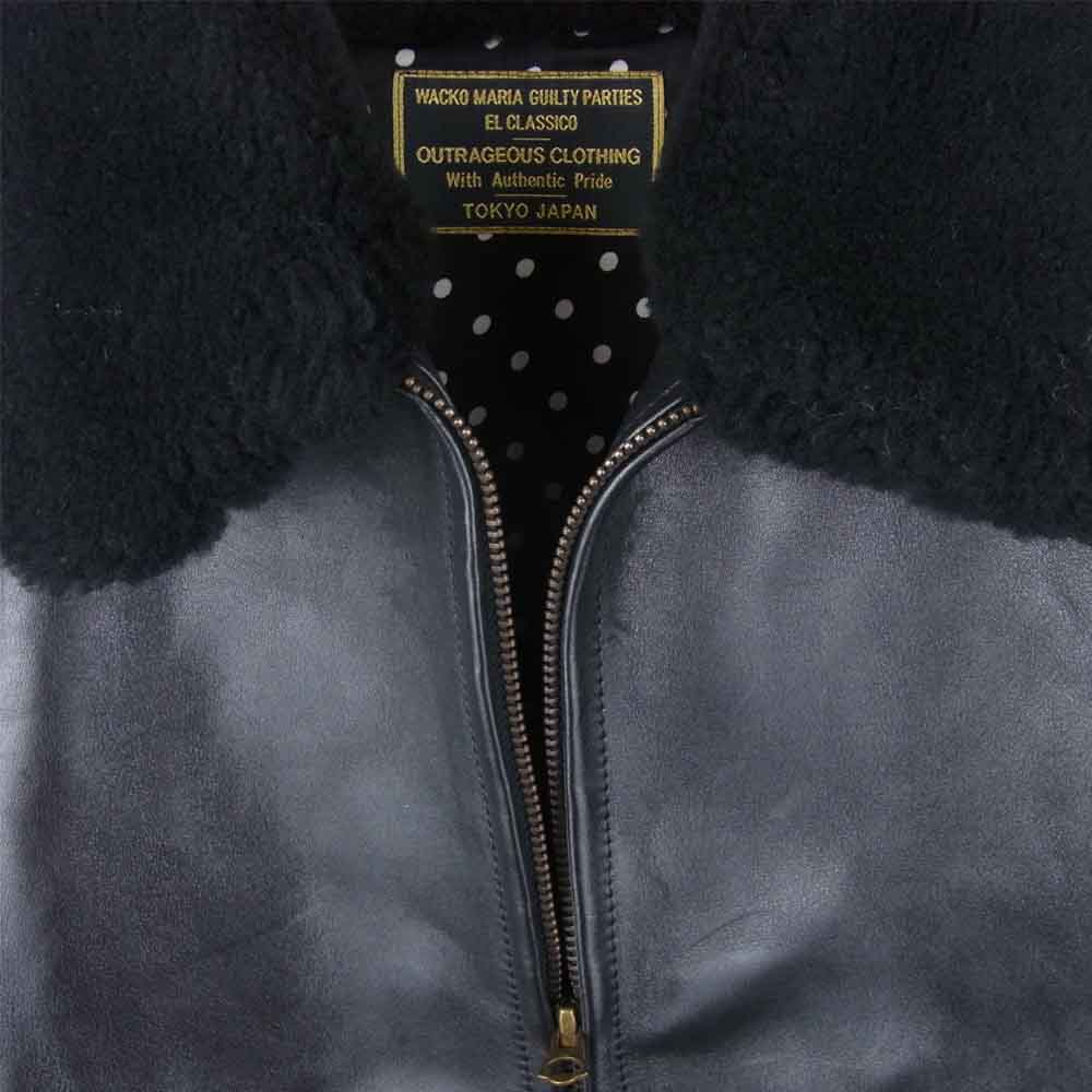サイズ反逆のカリスマさま専用WACKO MARIA 襟本革切替えウールシルクジャケット