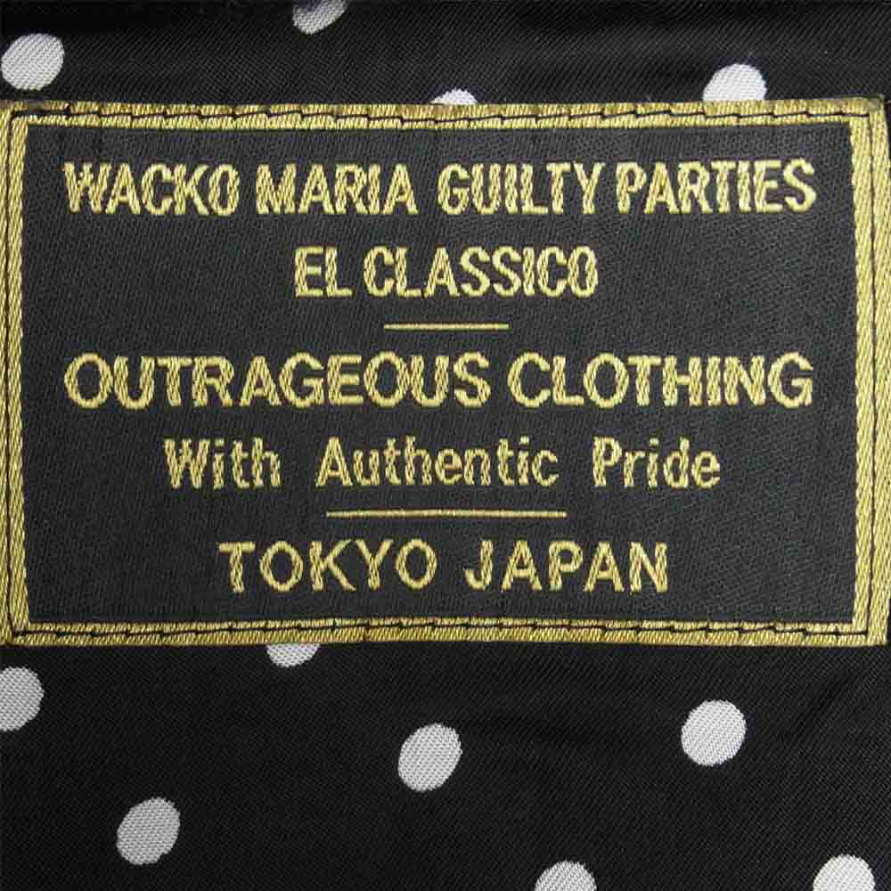 WACKO MARIA ワコマリア 襟ボア シングル レザー ジャケット 牛革 日本製 ブラック系 L【中古】