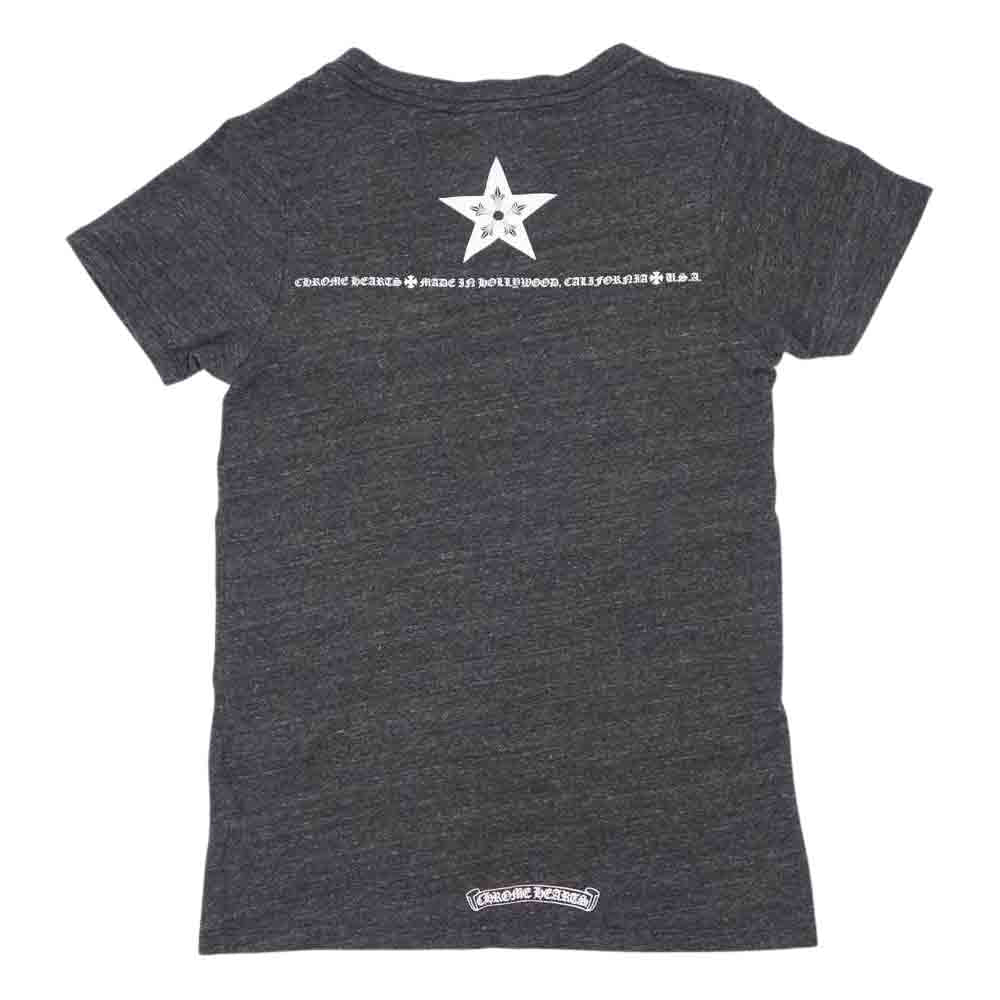 CHROME HEARTS クロムハーツ（原本無） 国内正規品 スター プリント Vネック Tee 半袖 Tシャツ ダークグレー系【中古】