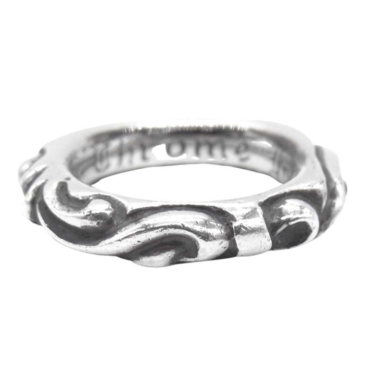 CHROME HEARTS クロムハーツ（原本無） SCRL BAND RING スクロール バンド リング  シルバー系 9号【中古】