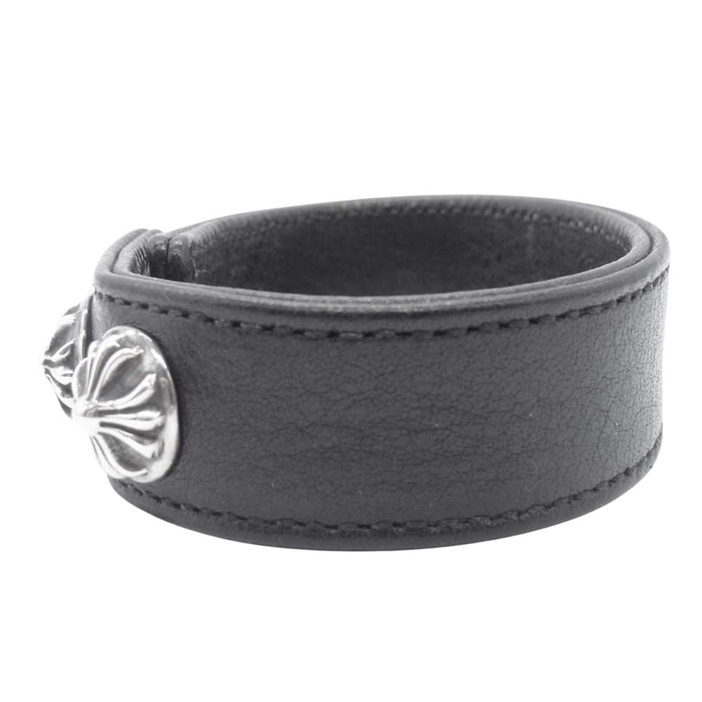 CHROME HEARTS クロムハーツ（原本有） 3BTN 2SNP CRS クロスボール スナップボタン ブレスレット ブラック系【中古】