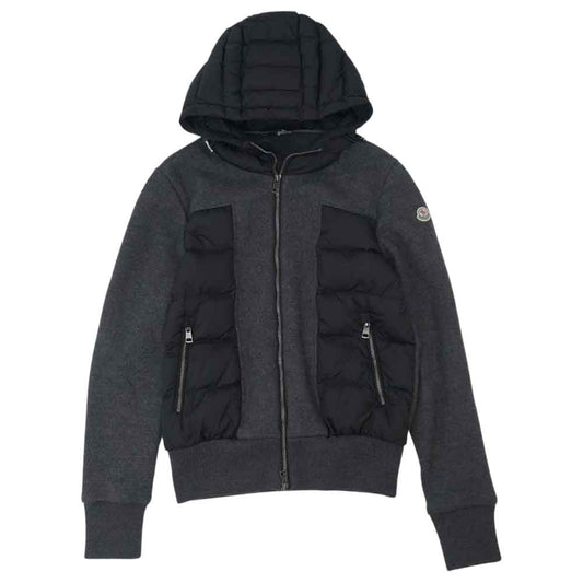 MONCLER モンクレール A20918433500 80394 MAGLIA CARDIGAN マグリア カーディガン ダウン ジャケット ダークグレー系 ブラック系 M【中古】