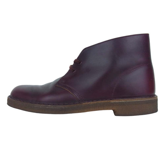 Clarks クラークス 13292 レザー チャッカブーツ ワインレッド系 US 8【中古】