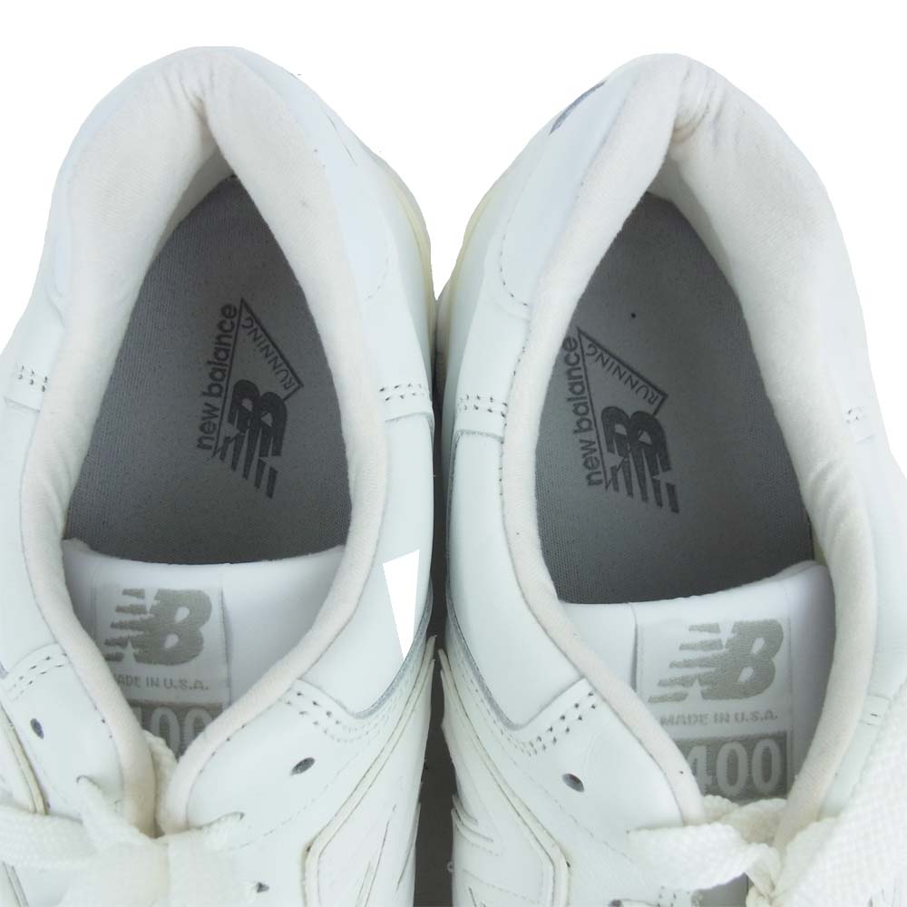 NEW BALANCE ニューバランス M1400JWT USA製 ローカット スニーカー ランニング シューズ ホワイト系 27.5cm【極上美品】【中古】