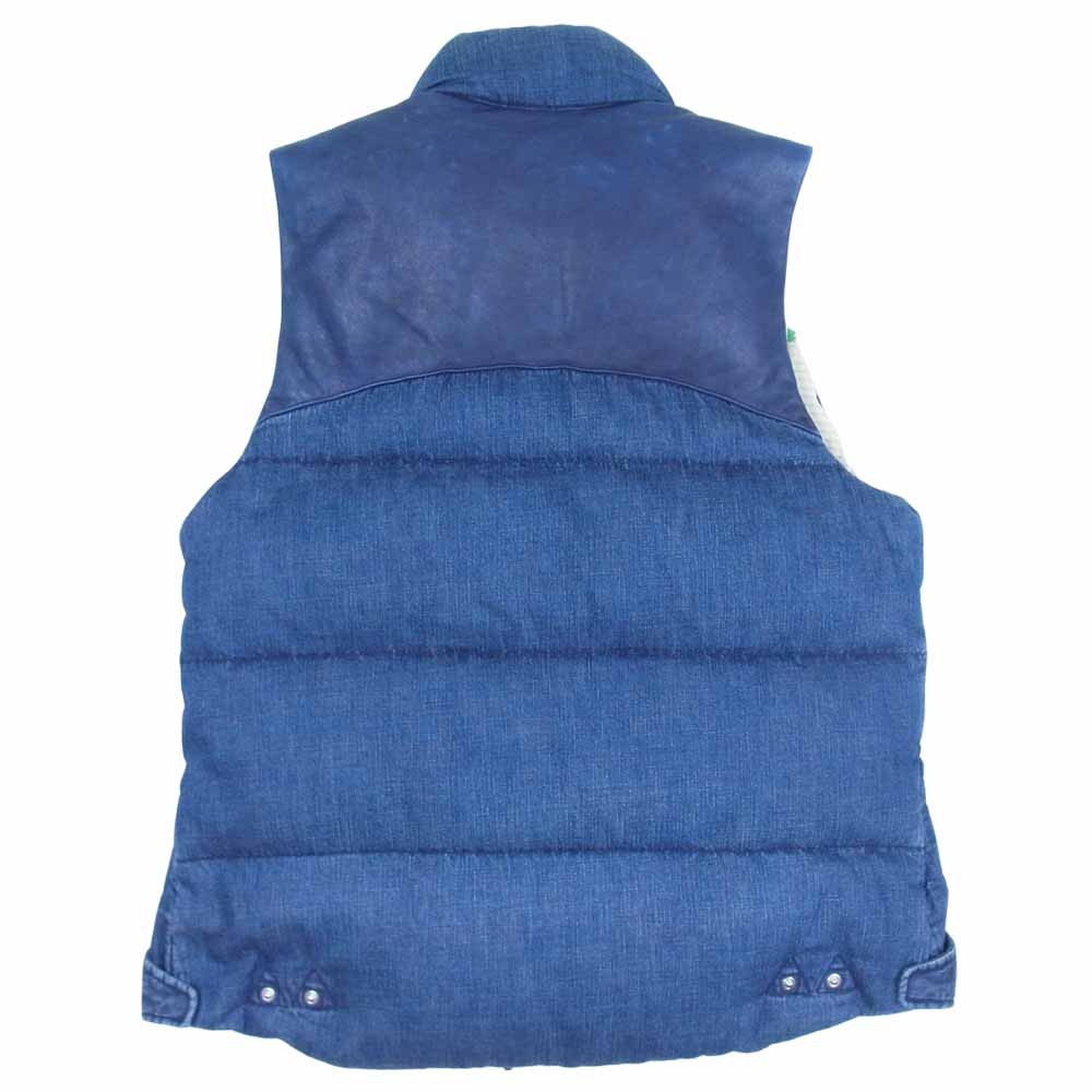 REMI RELIEF レミレリーフ レザー 切替 デニム ダウンベスト ダウン