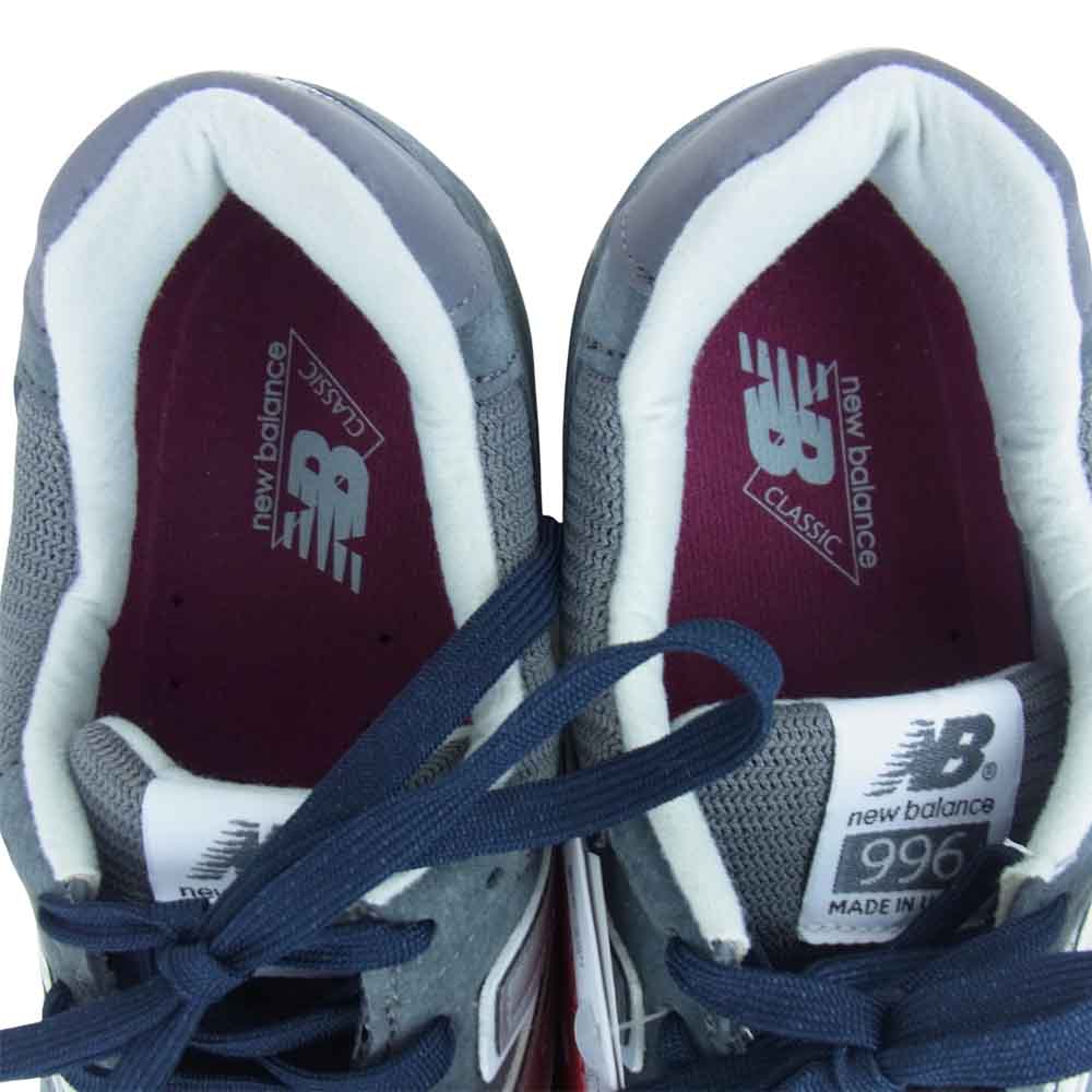 NEW BALANCE ニューバランス M996CGY USA製 ローカット スニーカー ランニング シューズ グレー系 27cm【極上美品】【中古】