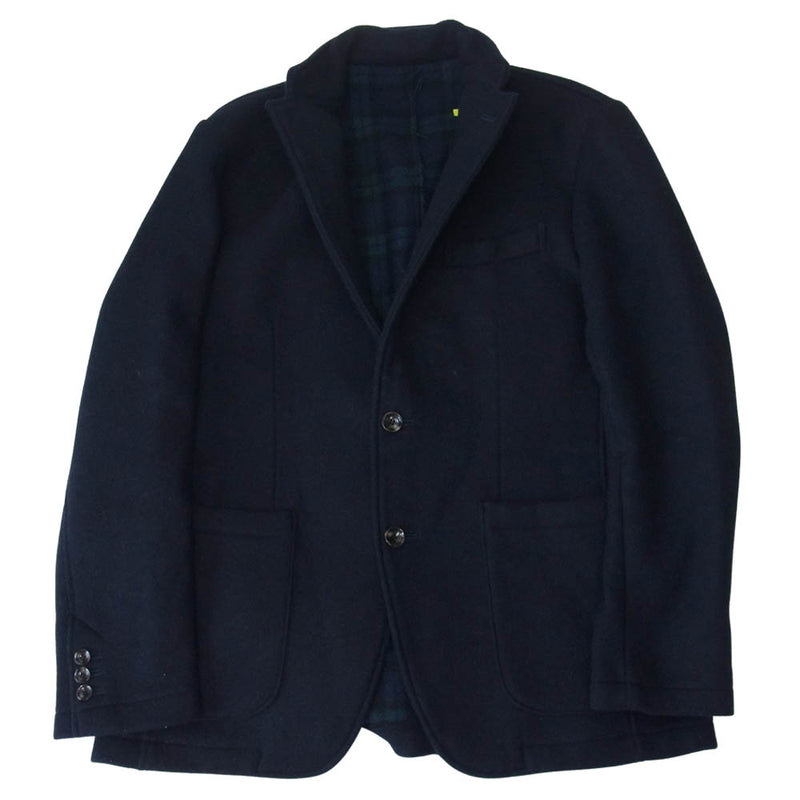 uniform experiment ユニフォームエクスペリメント DOUBLE FACE MELTON 2 BUTTON JACKET ダブルフェイス メルトン バトン ジャケット ネイビー系 2【中古】