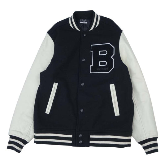 F.C.R.B. エフシーアールビー FCRB-189050 WOOL MELTON STADIUM JACKET メルトン スタジアム ジャケット ブラック系 ホワイト系 M【中古】