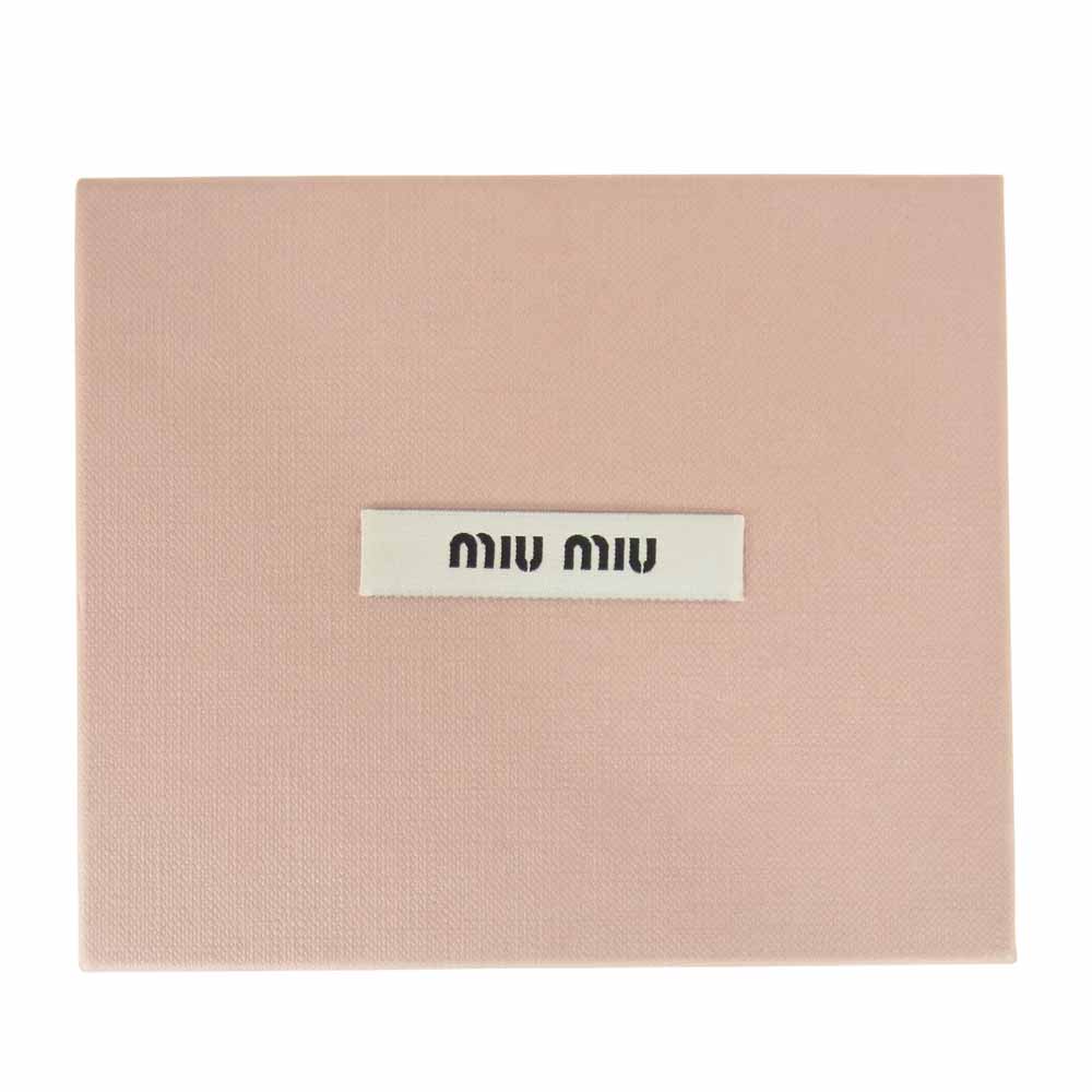 MIUMIU ミュウミュウ 5MV204 MATELASSE LEATHER WALLET マテラッセ 二つ折り財布 コンパクトウォレット ゴールド系【中古】