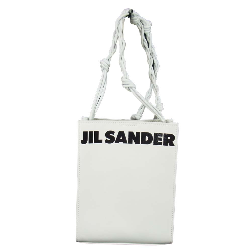 JIL SANDER ジルサンダー 表参道限定 TANGLE SM タングル スモール ロゴ ショルダー バッグ ホワイト系【中古】