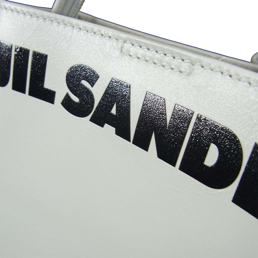 JIL SANDER ジルサンダー 表参道限定 TANGLE SM タングル スモール ロゴ ショルダー バッグ ホワイト系【中古】