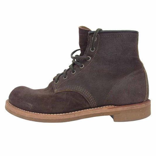 RED WING レッドウィング 4618 × Nigel Cabourn HARRIS TWEED ナイジェル ケーボン ハリスツイード マンソン ブーツ ダークブラウン系 27.5ｃｍ【中古】