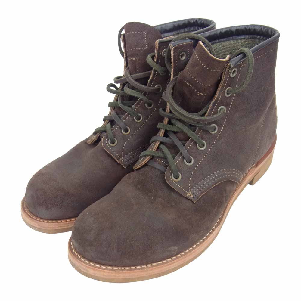 RED WING レッドウィング 4618 × Nigel Cabourn HARRIS TWEED ナイジェル ケーボン ハリスツイード マンソン ブーツ ダークブラウン系 27.5ｃｍ【中古】