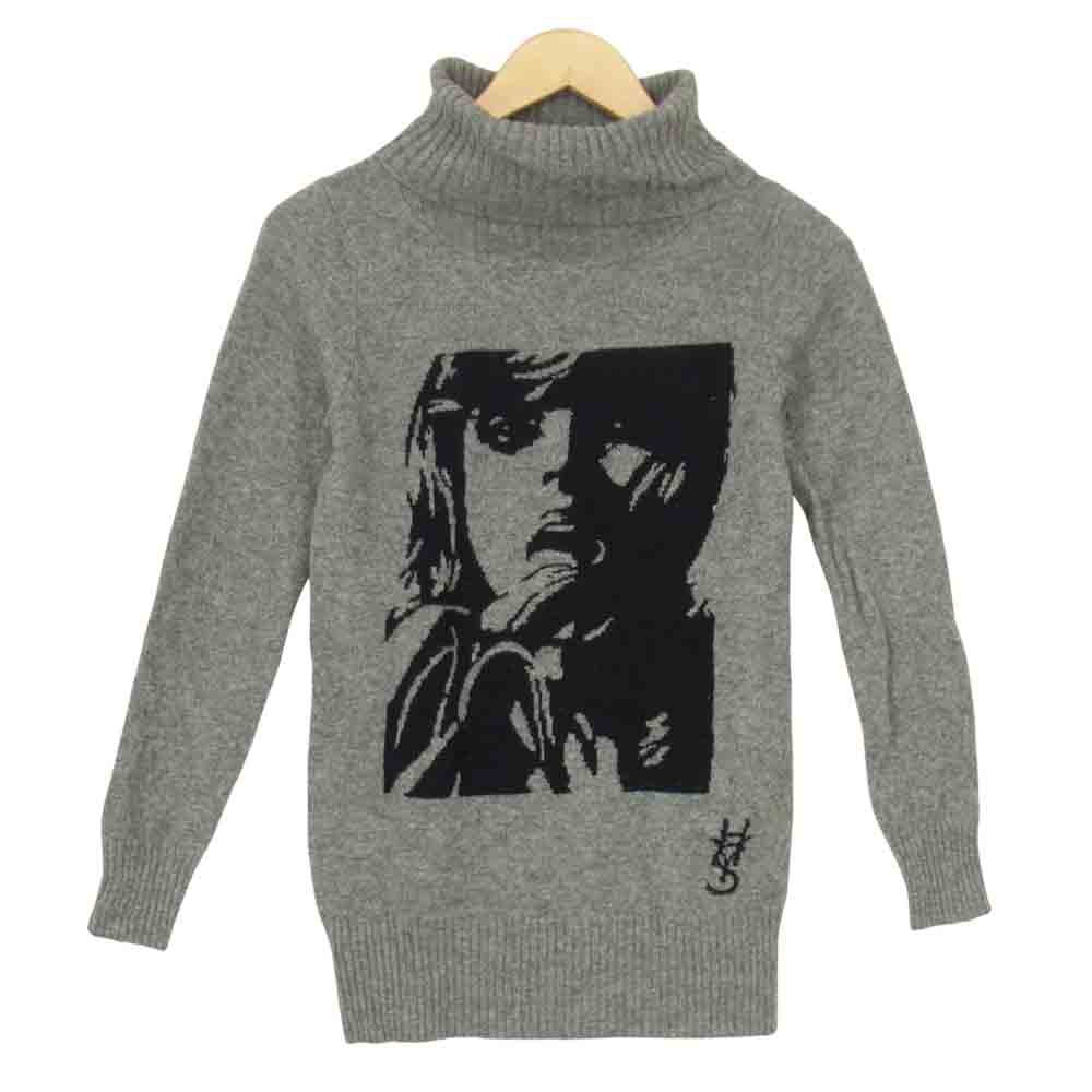 HYSTERIC GLAMOUR ヒステリックグラマー 2NN-0970 ウール タートルネック ニット セーター グレー系 FREE【中古】