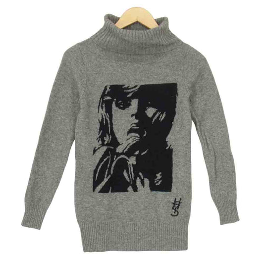 HYSTERIC GLAMOUR ヒステリックグラマー 2NN-0970 ウール タートルネック ニット セーター グレー系 FREE【中古】
