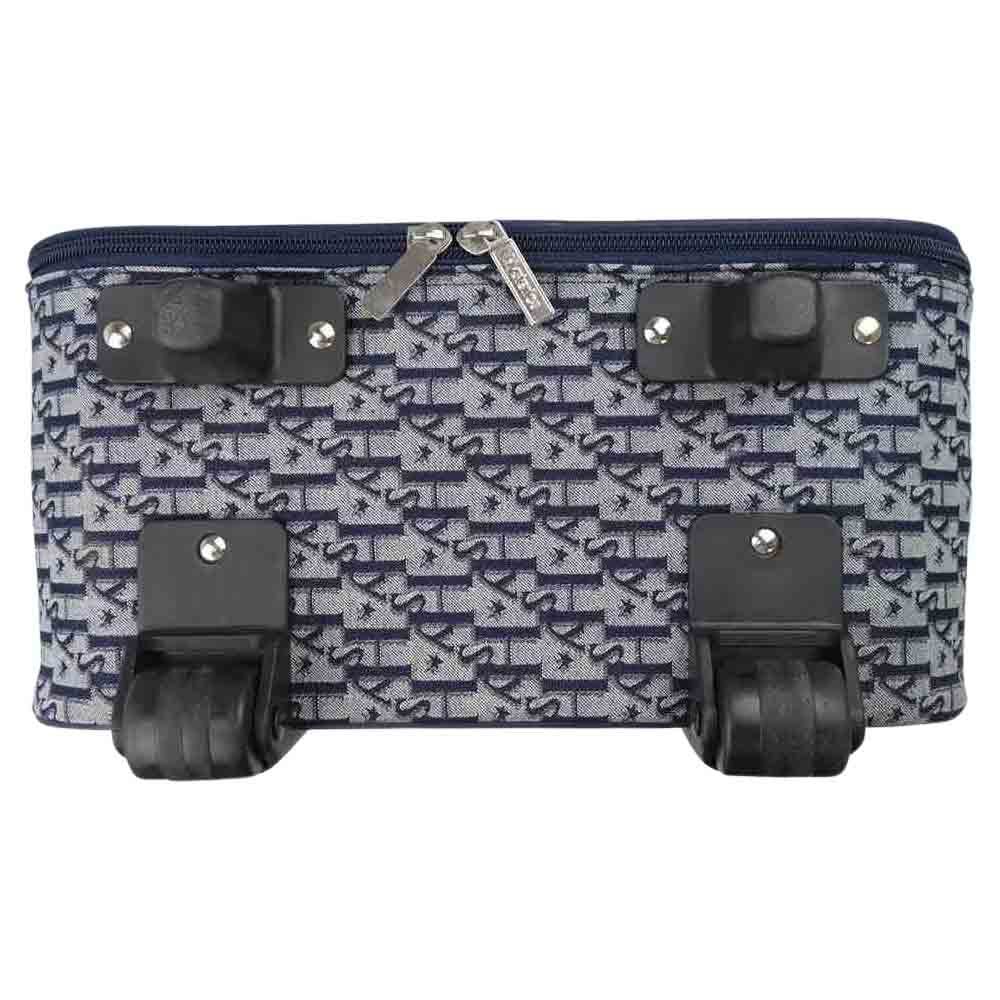 HYSTERIC GLAMOUR ヒステリックグラマー 3QB-3540 総柄 スーツケース キャリーバッグ ネイビー系【中古】