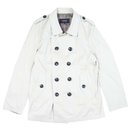 BURBERRY バーバリー BLACK LABEL スプリング ショート丈 トレンチコート トレンチ ベージュ系 L【中古】