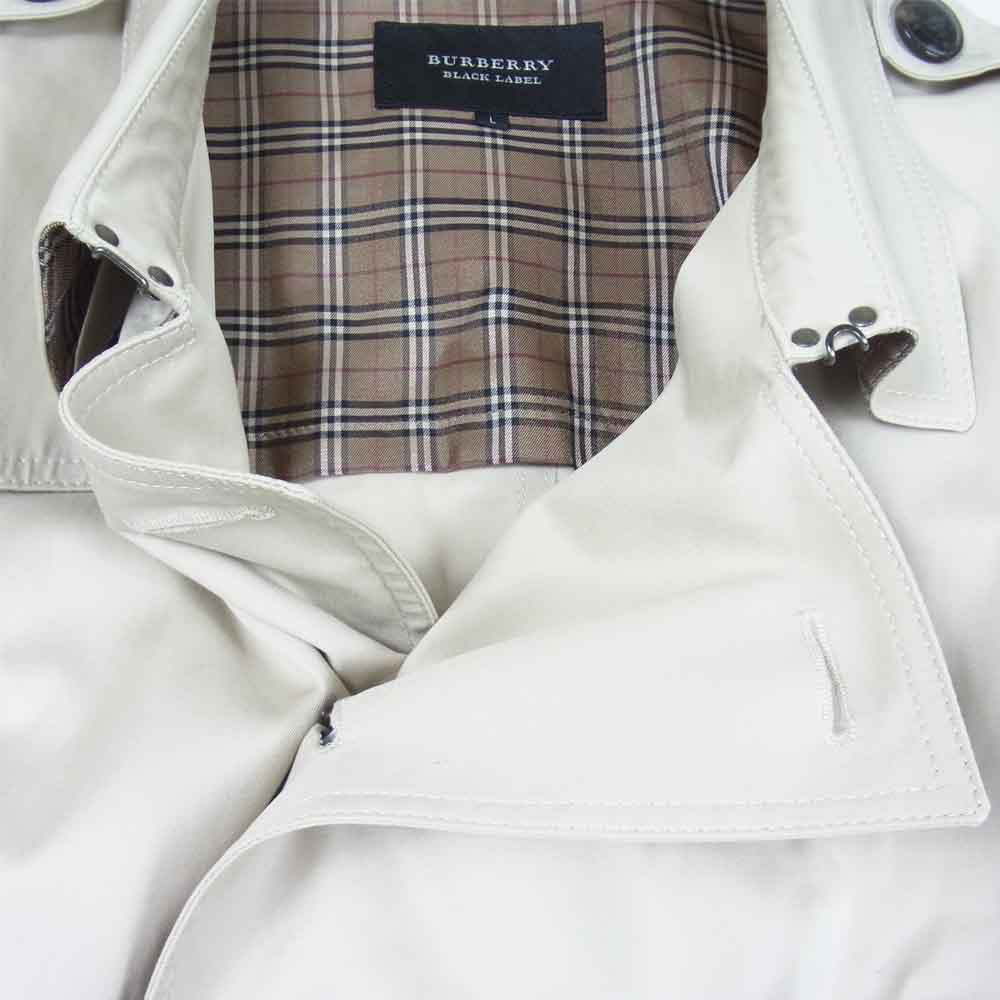 BURBERRY バーバリー BLACK LABEL スプリング ショート丈 トレンチコート トレンチ ベージュ系 L【中古】