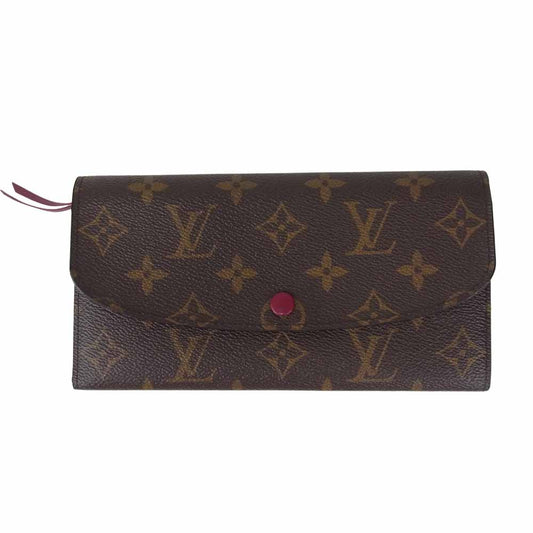 LOUIS VUITTON ルイ・ヴィトン M60697 モノグラム ポルトフォイユ エミリー 長財布 ブラウン系【美品】【中古】