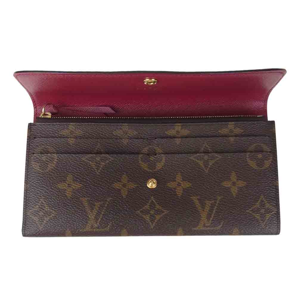 LOUIS VUITTON ルイ・ヴィトン M60697 モノグラム ポルトフォイユ エミリー 長財布 ブラウン系【美品】【中古】