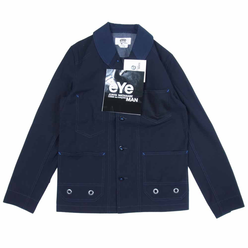 JUNYA WATANABE COMME des GARCONS MAN ジュンヤワタナベコムデギャルソンマン 21SS WG-J909 HERVIER PRODUCTIONS SA エルビエプロダクション ショールカラー ジャケット ブラック系 XS【新古品】【未使用】【中古】