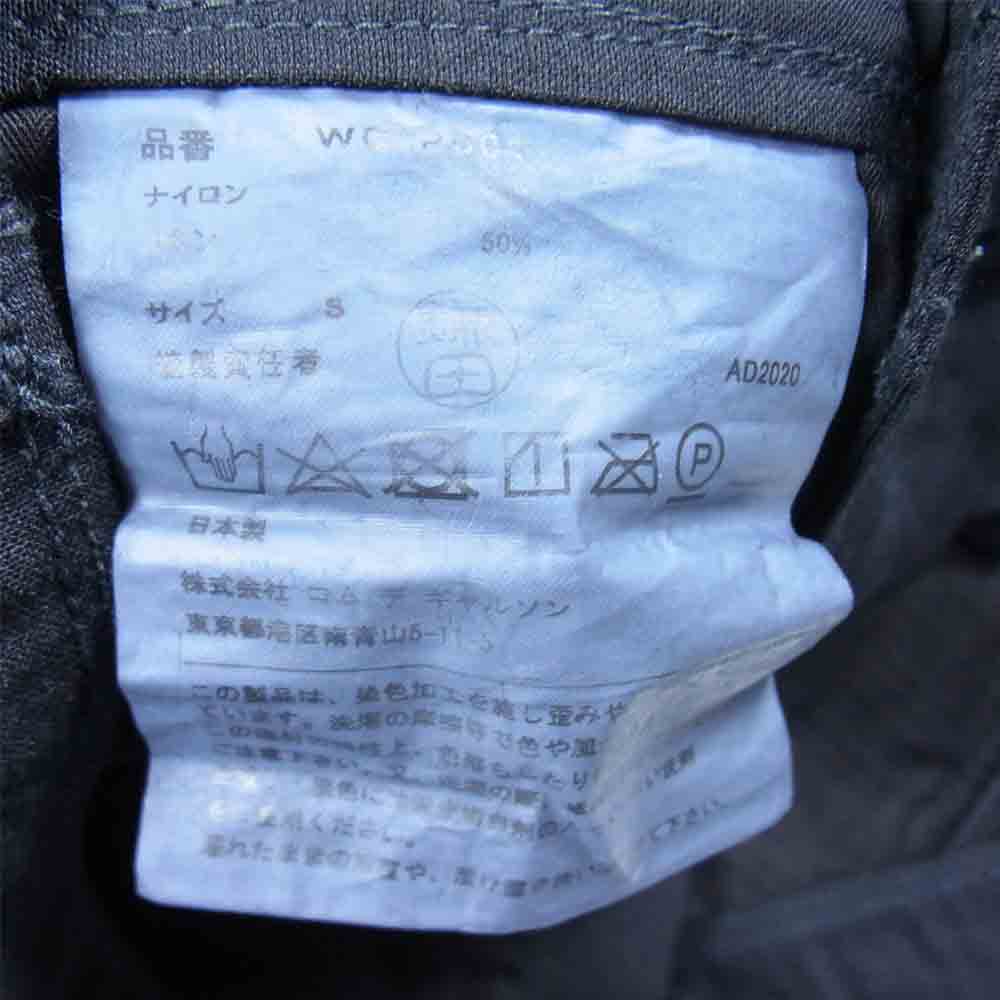 JUNYA WATANABE COMME des GARCONS MAN ジュンヤワタナベコムデギャルソンマン 21SS WG-P001 ナイロン綿 リネンポプリン 製品染め ステッチデザイン PT パンツ ブラック系 S【新古品】【未使用】【中古】