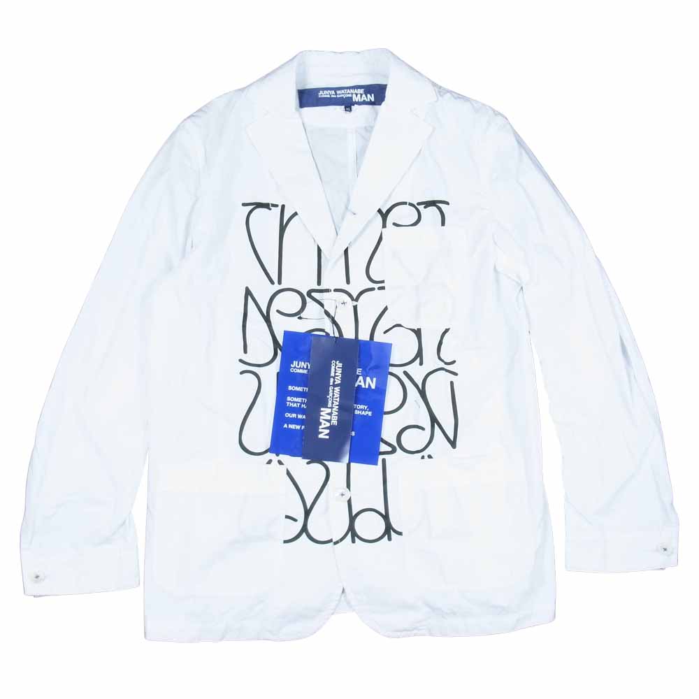 JUNYA WATANABE COMME des GARCONS MAN ジュンヤワタナベコムデギャルソンマン 21SS WG-J025 Printed jacket 綿ナイロンクロスプリント 製品染 ジャケット ホワイト系 XS【新古品】【未使用】【中古】