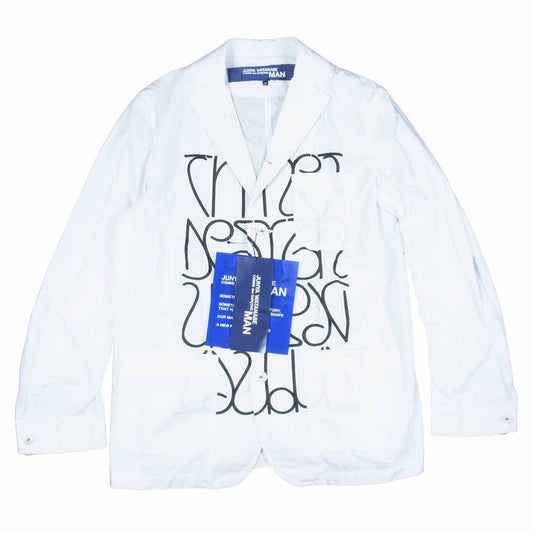JUNYA WATANABE COMME des GARCONS MAN ジュンヤワタナベコムデギャルソンマン 21SS WG-J025 Printed jacket 綿ナイロンクロスプリント 製品染 ジャケット ホワイト系 XS【新古品】【未使用】【中古】
