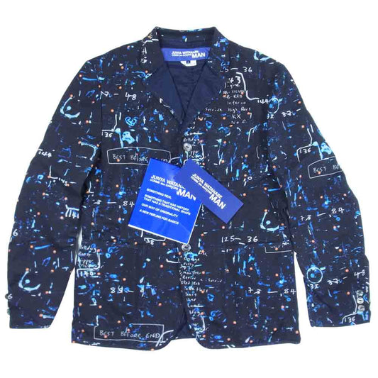 JUNYA WATANABE COMME des GARCONS MAN ジュンヤワタナベコムデギャルソンマン 21SS WG-J004 Best Before End ウールトロ プリントJK テーラード ジャケット ブラック系 S【新古品】【未使用】【中古】
