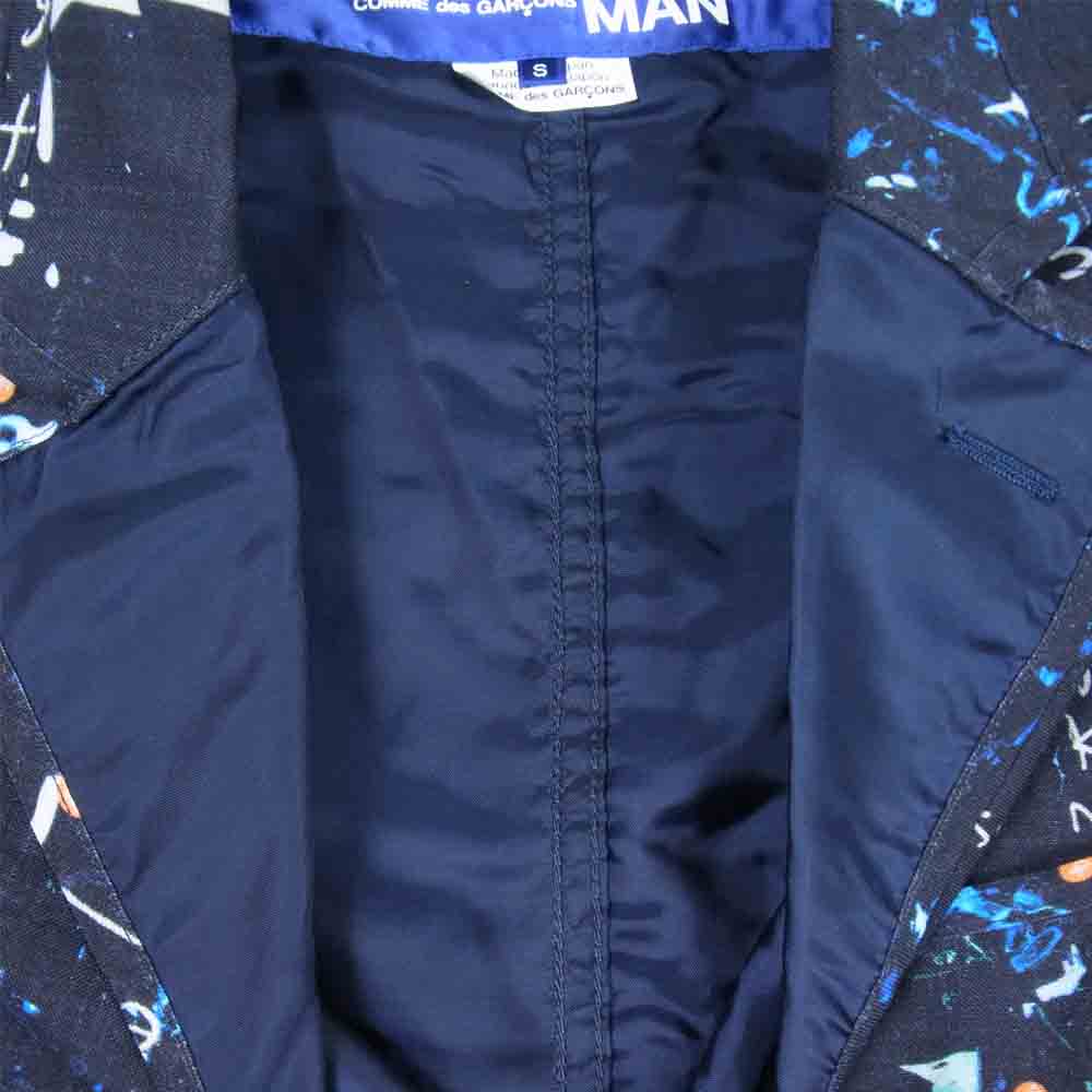 JUNYA WATANABE COMME des GARCONS MAN ジュンヤワタナベコムデギャルソンマン 21SS WG-J004 Best Before End ウールトロ プリントJK テーラード ジャケット ブラック系 S【新古品】【未使用】【中古】