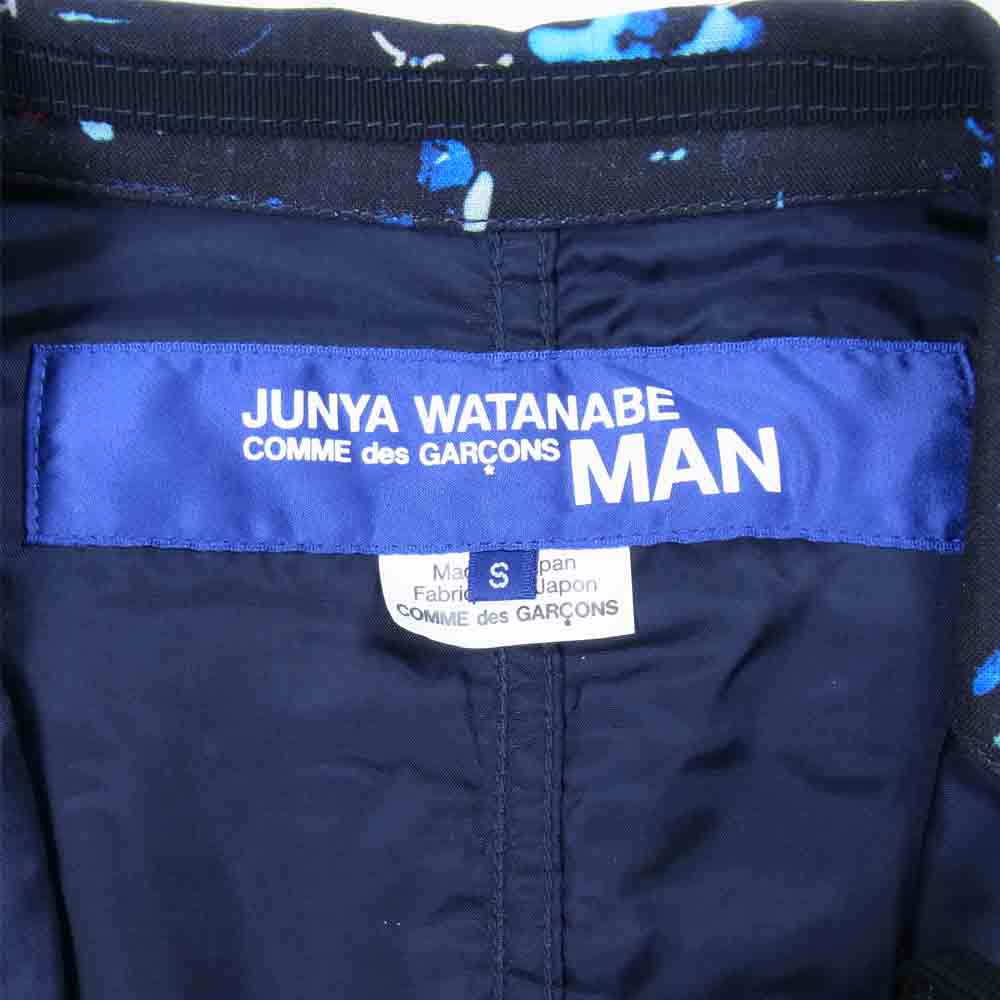 JUNYA WATANABE COMME des GARCONS MAN ジュンヤワタナベコムデギャルソンマン 21SS WG-J004 Best Before End ウールトロ プリントJK テーラード ジャケット ブラック系 S【新古品】【未使用】【中古】