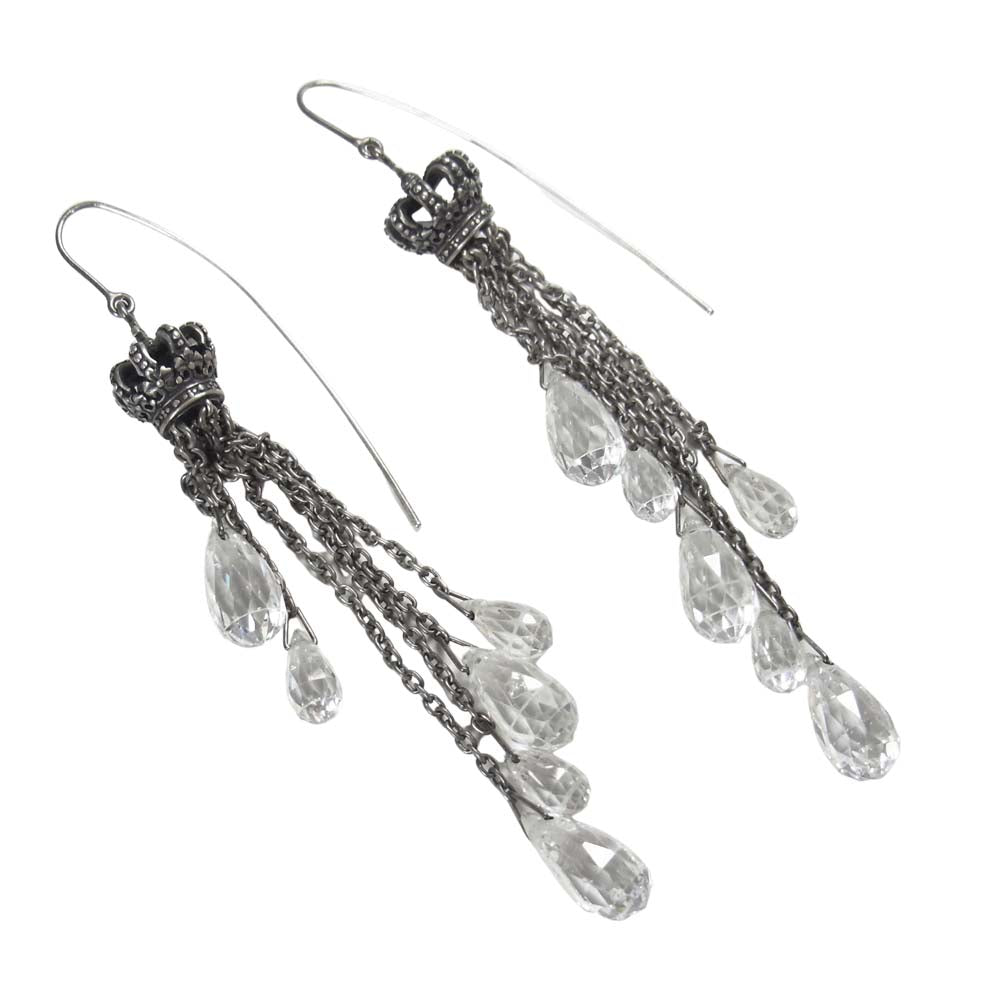Justin Davis ジャスティンデイビス SEJ195 SHIMMERING TEARDROP シマリング ティアドロップ 両耳 ピアス シルバー系【中古】