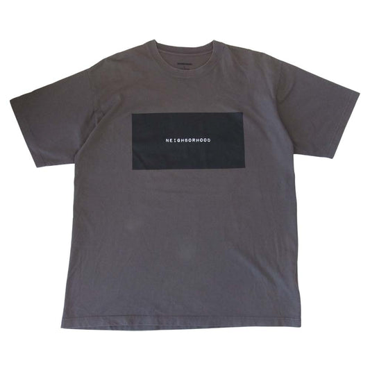 NEIGHBORHOOD ネイバーフッド 21SS LABEL C-TEE S/S ロゴ プリント 半袖 Tシャツ グレー系 L【中古】
